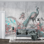 Papel Tapiz Adhesivo Jardín Exótico