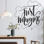 Vinilo Decorativo Adhesivo Frases imaginacion suenos Colombia Bogota Medellin Cali Bucaramanga Barranquilla