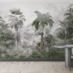 Papel Tapiz Adhesivo Decorativo - Acuarela de Palmas de Coco