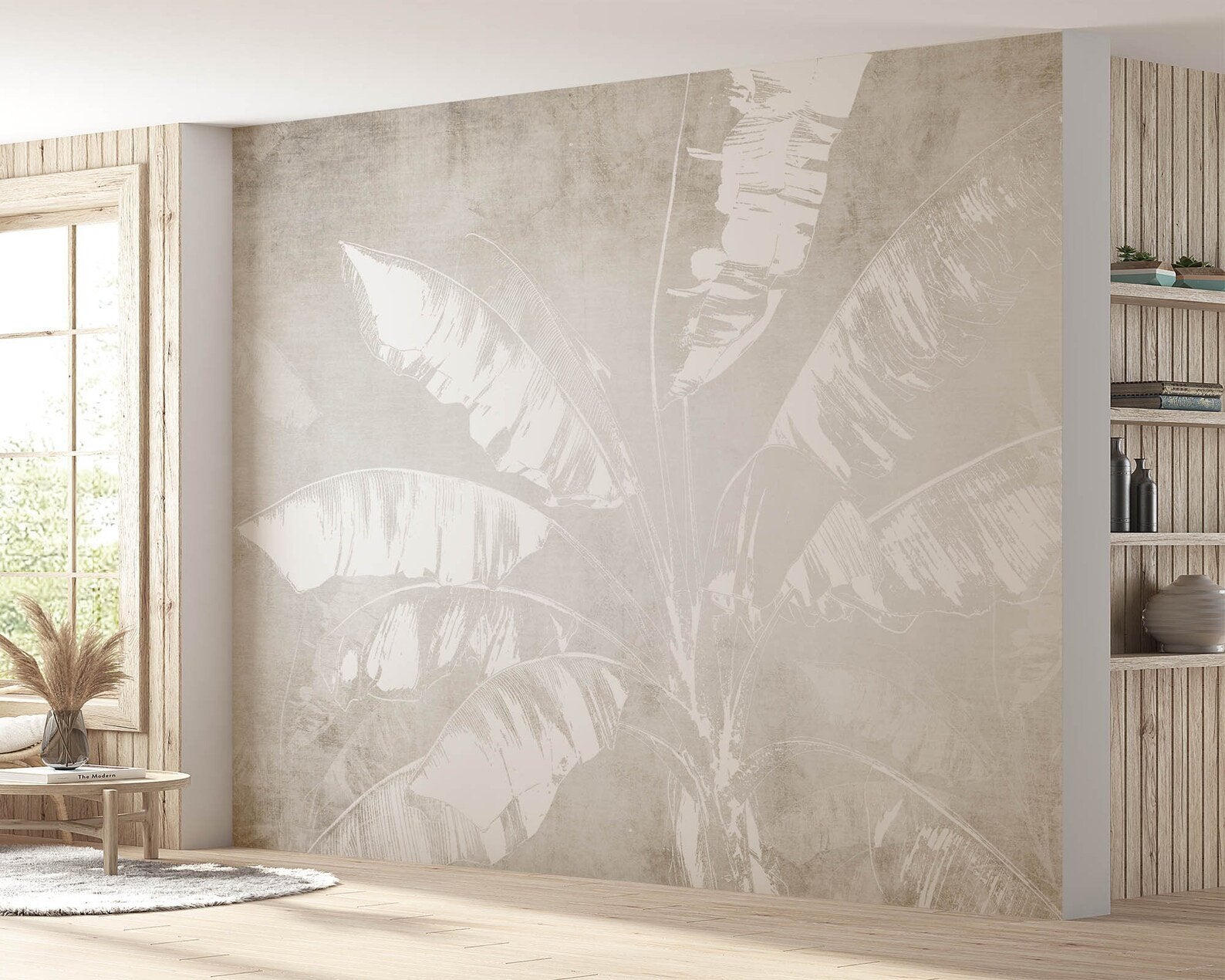Papel Tapiz Adhesivo Decorativo - Acuarela de Plátano