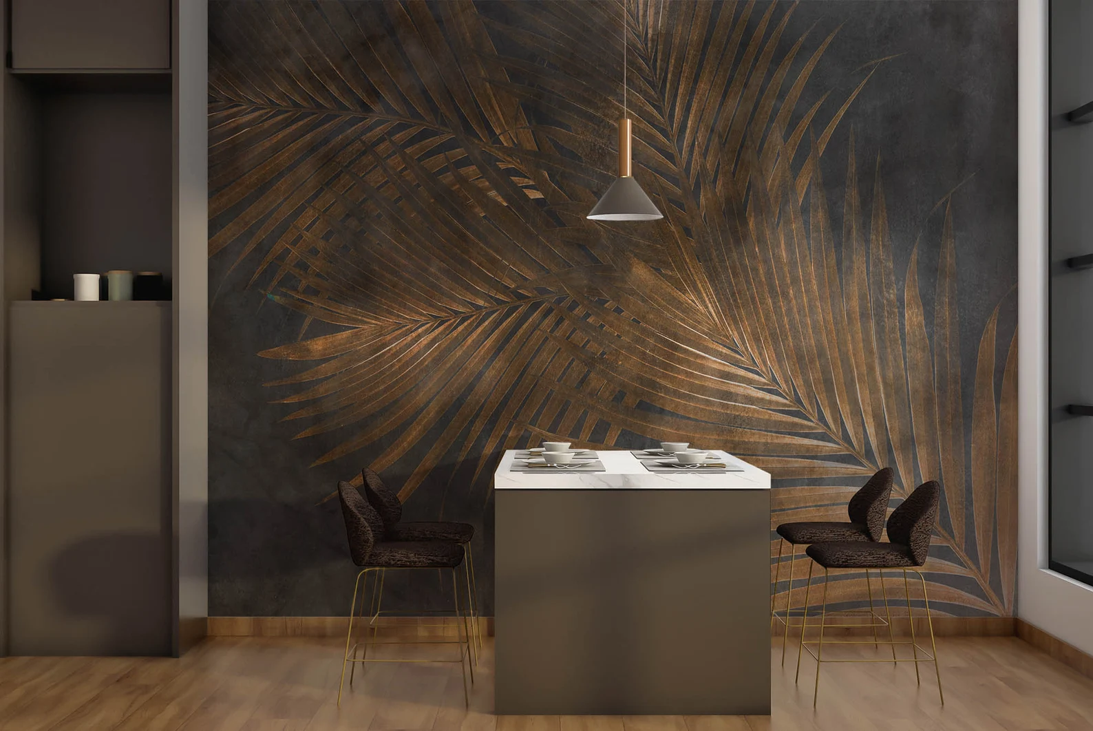 Papel Tapiz Adhesivo Decorativo - Hojas de Palma Gigantes