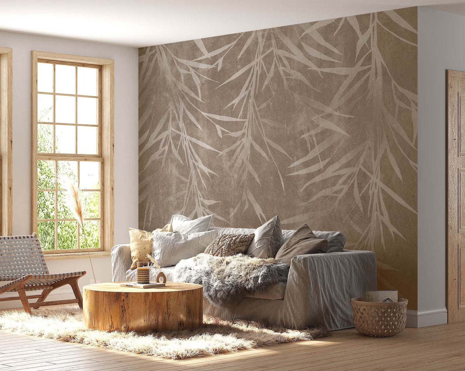 Papel Tapiz Adhesivo Decorativo - Hojas de Guaduales 02