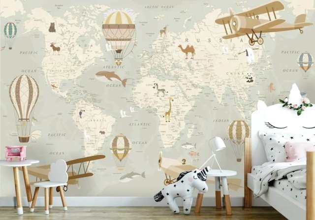 Papel Tapiz Adhesivo Decorativo - Mapa de Colores 04
