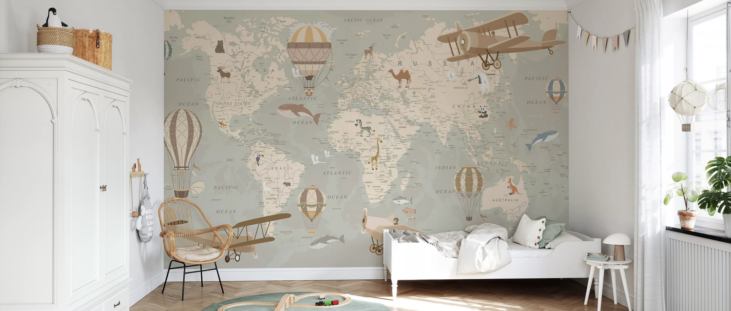 Papel Tapiz Adhesivo Decorativo - Mapa de Colores 04