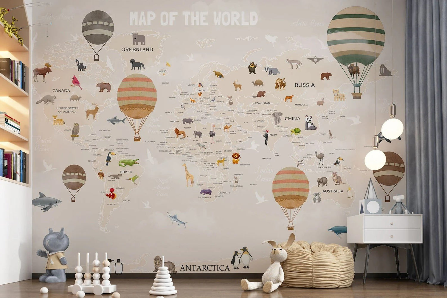 Papel Tapiz "Mapa of the world"