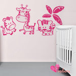 Vinilos infantiles adhesivos decorativos tigres jirafas cebras Colombia Bogota Medellin Cali Barranquilla Bucaramanga Cartagena