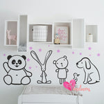 Vinilos decorativos infantiles animales estrellas Colombia Bogota Medellin Cali Barranquilla Bucaramanga