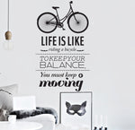 Vinilos Decorativos Adhesivos frase celebre bicicleta Colombia Bogota Medellin Cali Barranquilla Bucaramanga