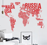 Vinilo Decorativo Adhesivo Words Map