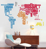 Vinilo Decorativo Adhesivo Mapa de Palabras Color