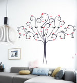 Vinilo Decorativo Adhesivo Vinilo Árbol de Lineas y Flores