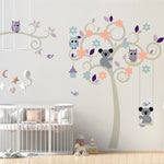 Adhesivos infantiles vinilo decorativo arbol koalas y buhos Colombia Bogota Medellin Cali Barranquilla Bucaramanga