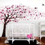 Adhesivos infantiles en vinilo decorativo arboles flores pajaros