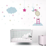 Adhesivos infantiles en vinilo decorativo ovejas Colombia Bogota Medellin Cali Barranquilla Bucaramanga Cartagena Ibague