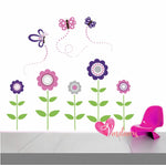 Vinilo Decorativo Adhesivo Flores Y Mariposas De Colores