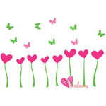 Vinilo Decorativo Adhesivo Jardín De Corazones