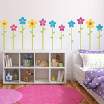 Vinilo Decorativo Adhesivo Jardín De Flores Y Tallos