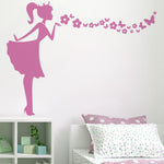 Vinilo Decorativo Adhesivo Lady Flowers