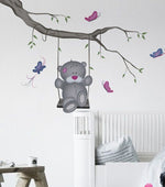 Vinilo Decorativo Adhesivo Mariposas Y Oso Impresión