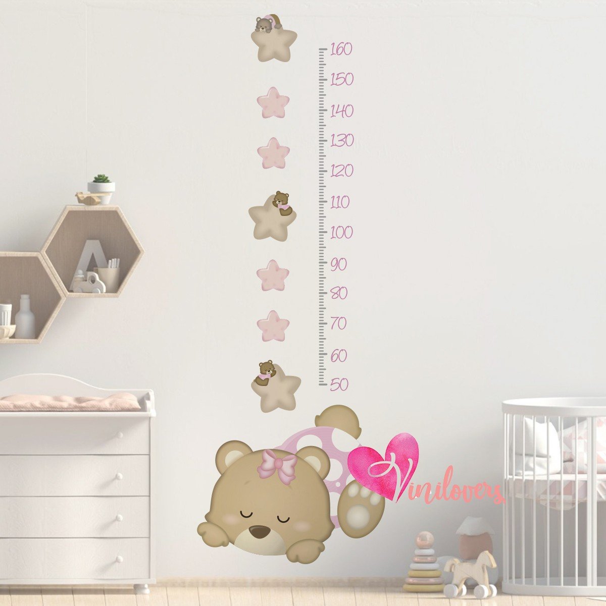 Adhesivos infantiles vinilos sweet night medidores osos impresos Colombia Bogota Medellin Cali Barranquilla Bucaramanga