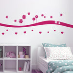 Vinilo Decorativo Adhesivo Montaña De Flores