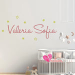 Adhesivos infantiles vinilos decorativos nombres estrellas Colombia Bogota Medellin Cali Barranquilla Bucaramanga Cartagena