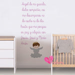 Adhesivos infantiles vinilos decorativos angeles oraciones textos Colombia Bogota Medellin Cali Barranquilla Bucaramanga