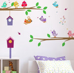 Adhesivos infantiles vinilos decorativos pajaros ramas casas Colombia Bogota Medellin Cali Barranquilla Bucaramanga Cartagena