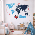 Vinilo Decorativo Adhesivo Mapa Oso Y Nombre