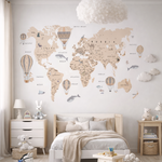 Vinilo Mapa de Animales y Transportes