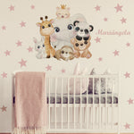 Vinilo Nombre y Animales Niña Impresion