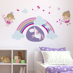 Vinilo Decorativo Adhesivo Unicornio Y Hadas Impresión