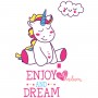 Vinilo Decorativo Adhesivo Unicornio Enjoy And Dream