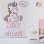 Vinilo Decorativo Adhesivo Unicornio Enjoy And Dream