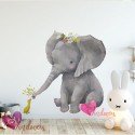 Vinilo Decorativo Adhesivo Watercolor Elephant Impresión