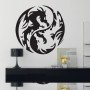 Vinilo Decorativo Adhesivo Dragones Ying Yang