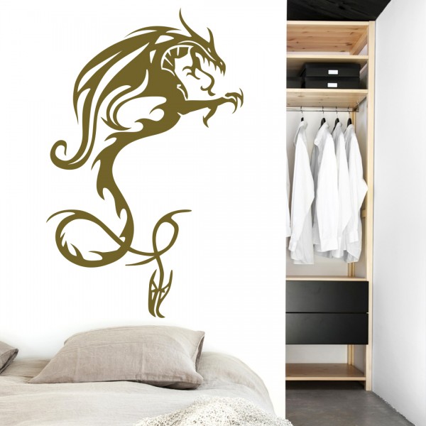 Vinilo Decorativo Adhesivo Gold Dragón