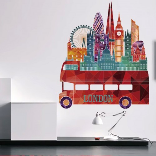 Vinilo Decorativo Adhesivo London city bus impresion