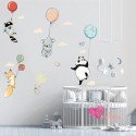 Vinilo Decorativo Adhesivo Animalitos Y Globos Niño Impresión