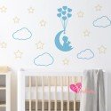 Vinilo Decorativo Adhesivo Baby In The moon