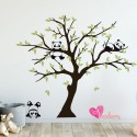 Vinilo Decorativo Adhesivo Arbol De Pandas Hojas