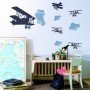 Stickers decorativos adhesivos infantiles aviones nubes Colombia Bogota Medellin Cali Barranquilla Bucaramanga Cartagena Ibague