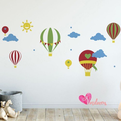 Vinilo Decorativo Adhesivo Globos Niñas