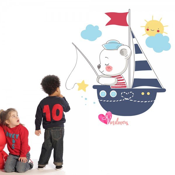 Adhesivos infantiles vinilos decorativos barcos soles nubes peces osos Colombia Bogota Medellin Cali Barranquilla Bucaramanga