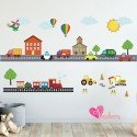 Vinilo Decorativo Adhesivo Ciudad Infantil Impresión