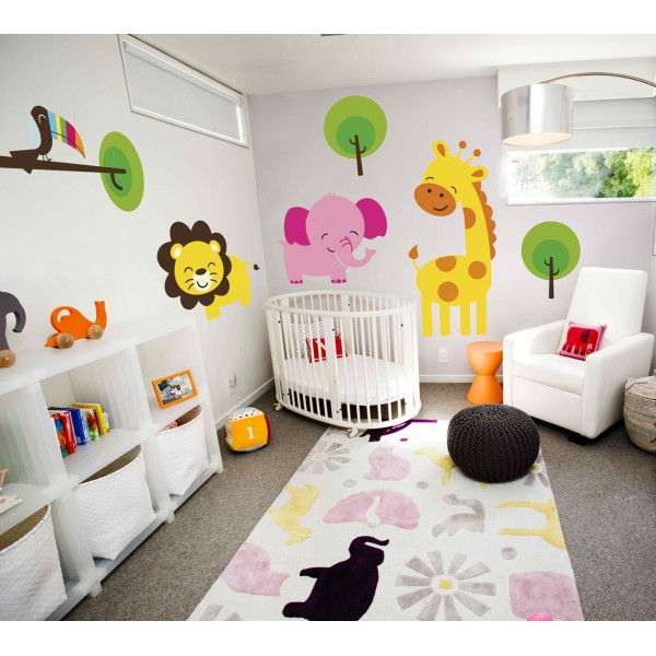 HaoFuJi Vinilos Infantiles Pared Diente de León Flores Plantas Salon  Adhesivos Pared animales Jirafa Chico Rama Zorro Llevar Decoracion Salones  Comedor Habitación Niños Bebés Guardería Dormitorio : : Bebé