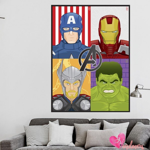 Adhesivos infantiles vinilos decorativos superheroes impresiones Colombia Bogota Medellin Cali Barranquilla Bucaramanga