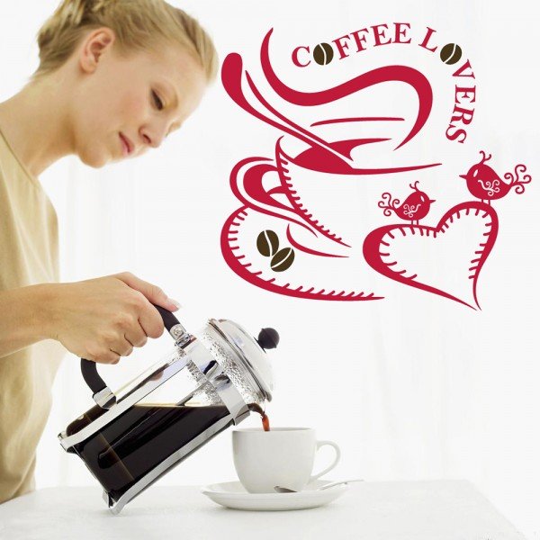 Vinilo Decorativo Adhesivo Coffee Lovers