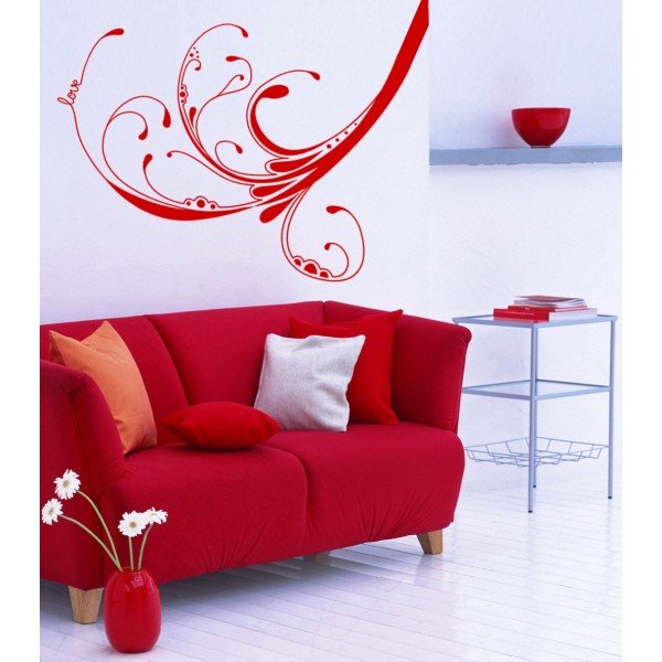 Vinilo Decorativo Adhesivo Rama Love