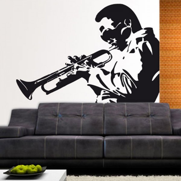 Vinilo sala para pared de sala Musical Jazz 02